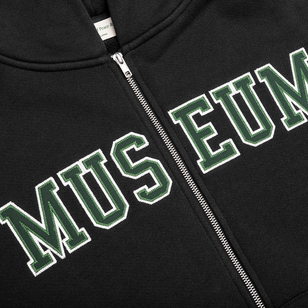 MUSEUM ZIP-UP HOODIE - BLACK - 3