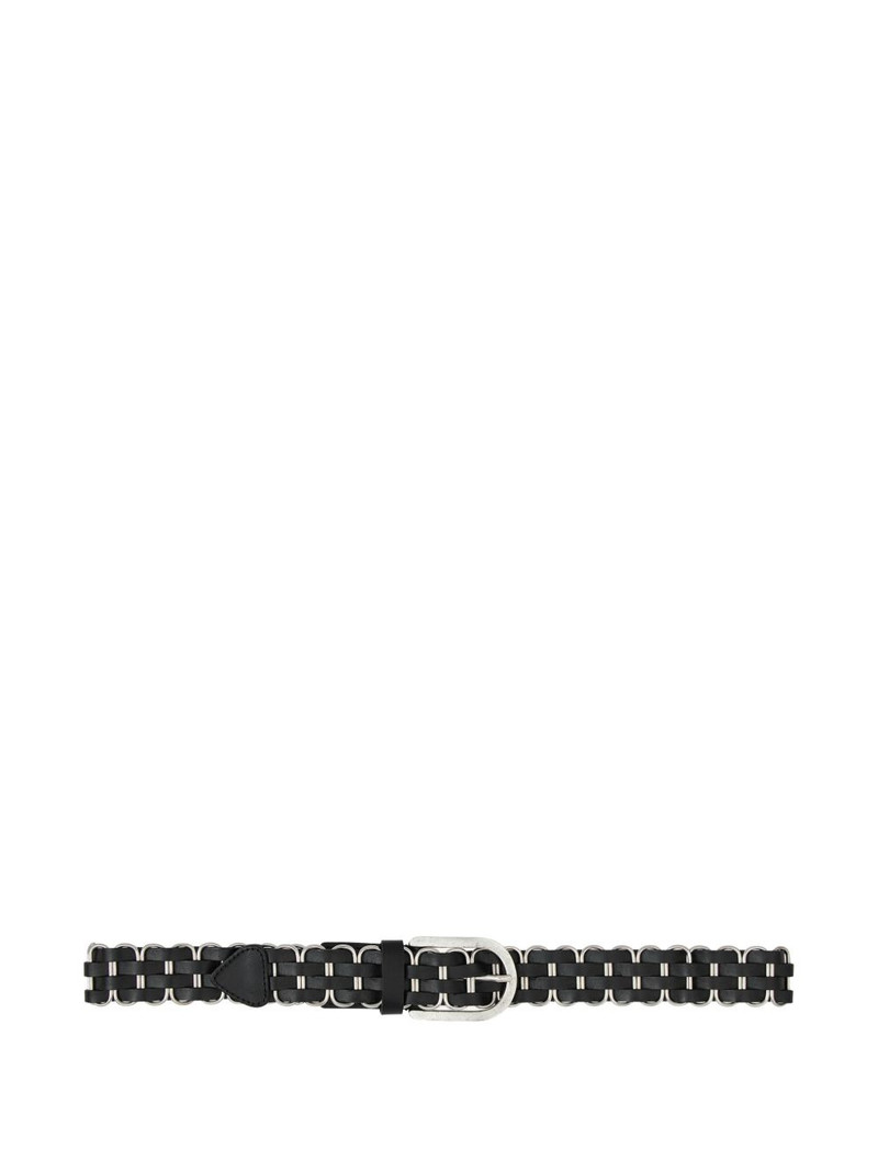 ba&sh Beck woven-design buckle belt outlook