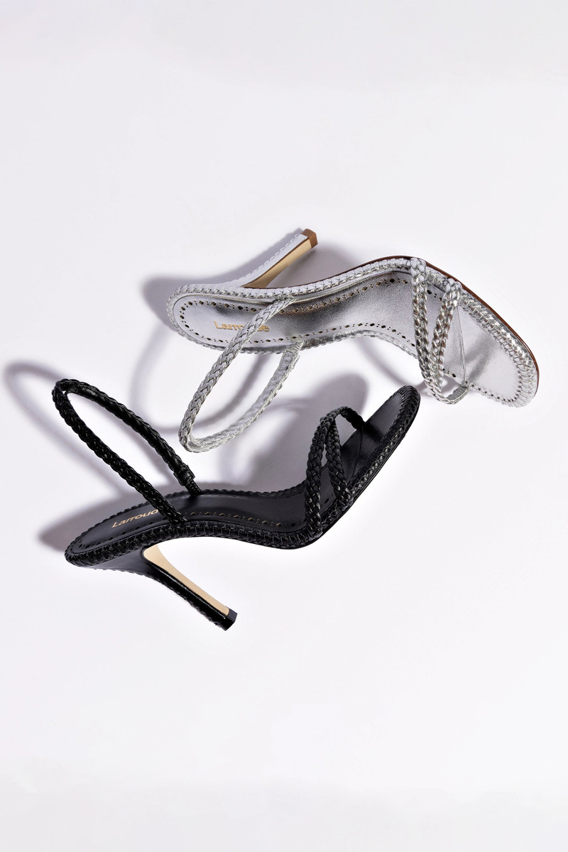 Annie Sandal In Silver Metallic Leather 6