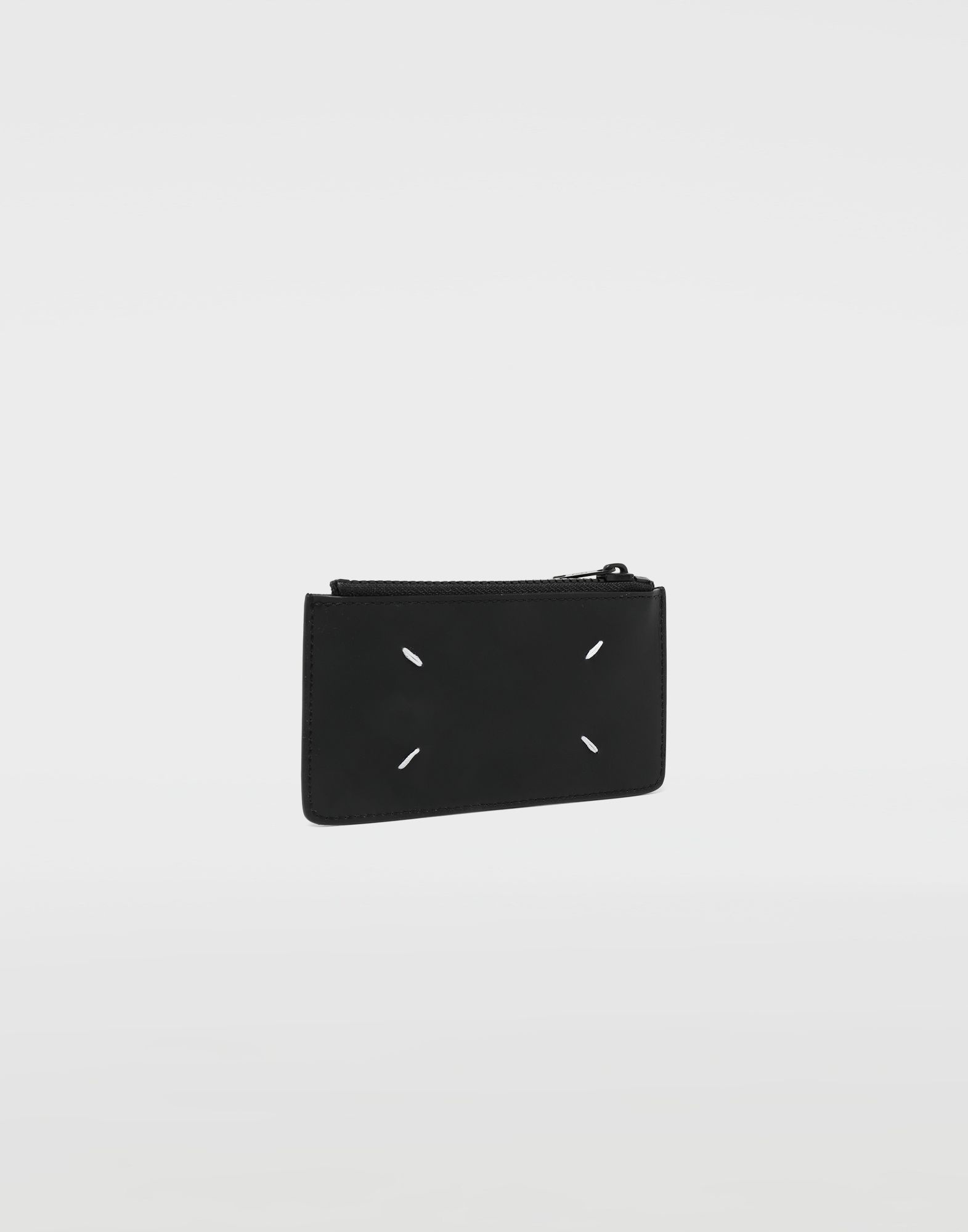 Logo tab reflective leather wallet - 2