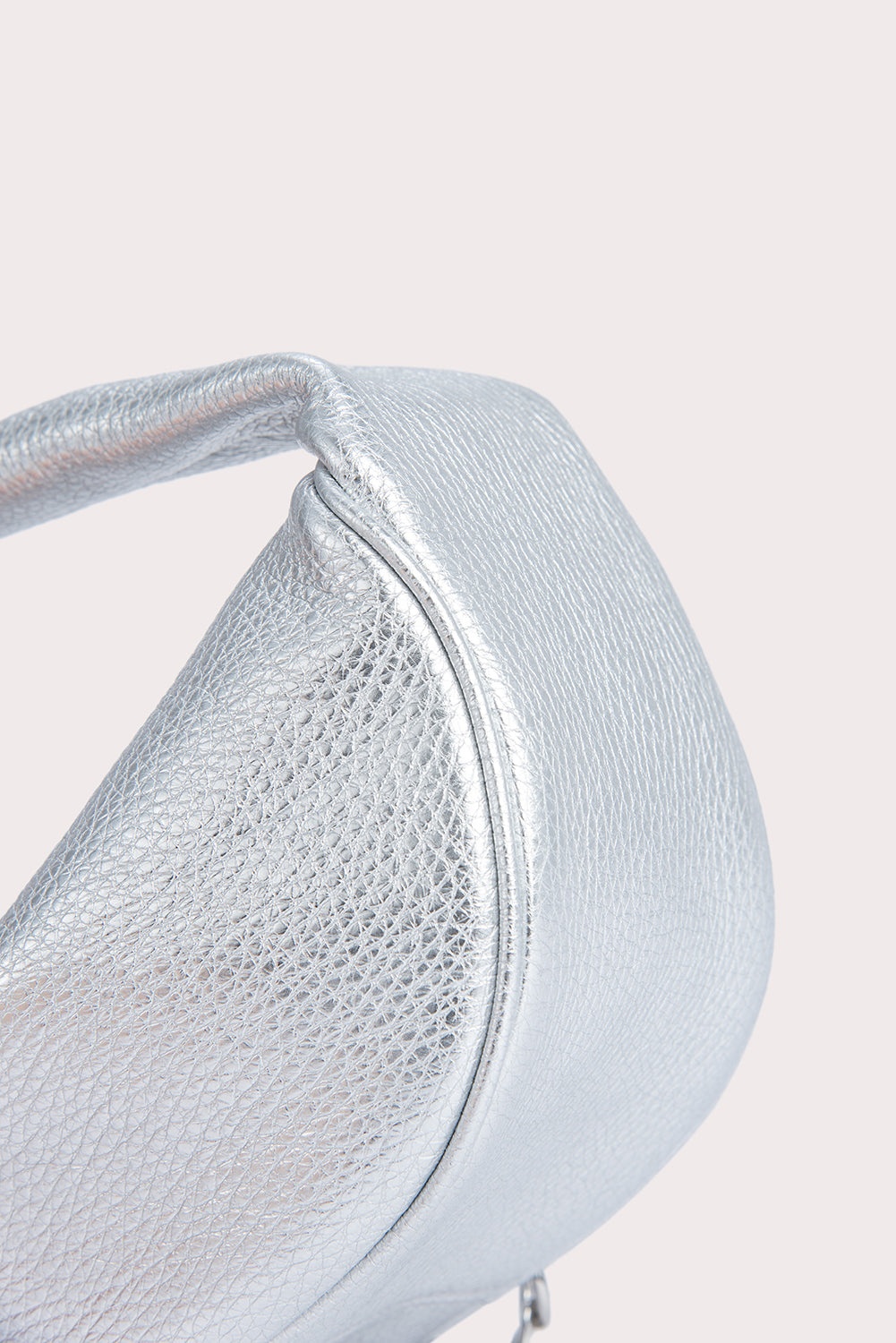 Baby Cush Silver Flat Grain Leather - 5