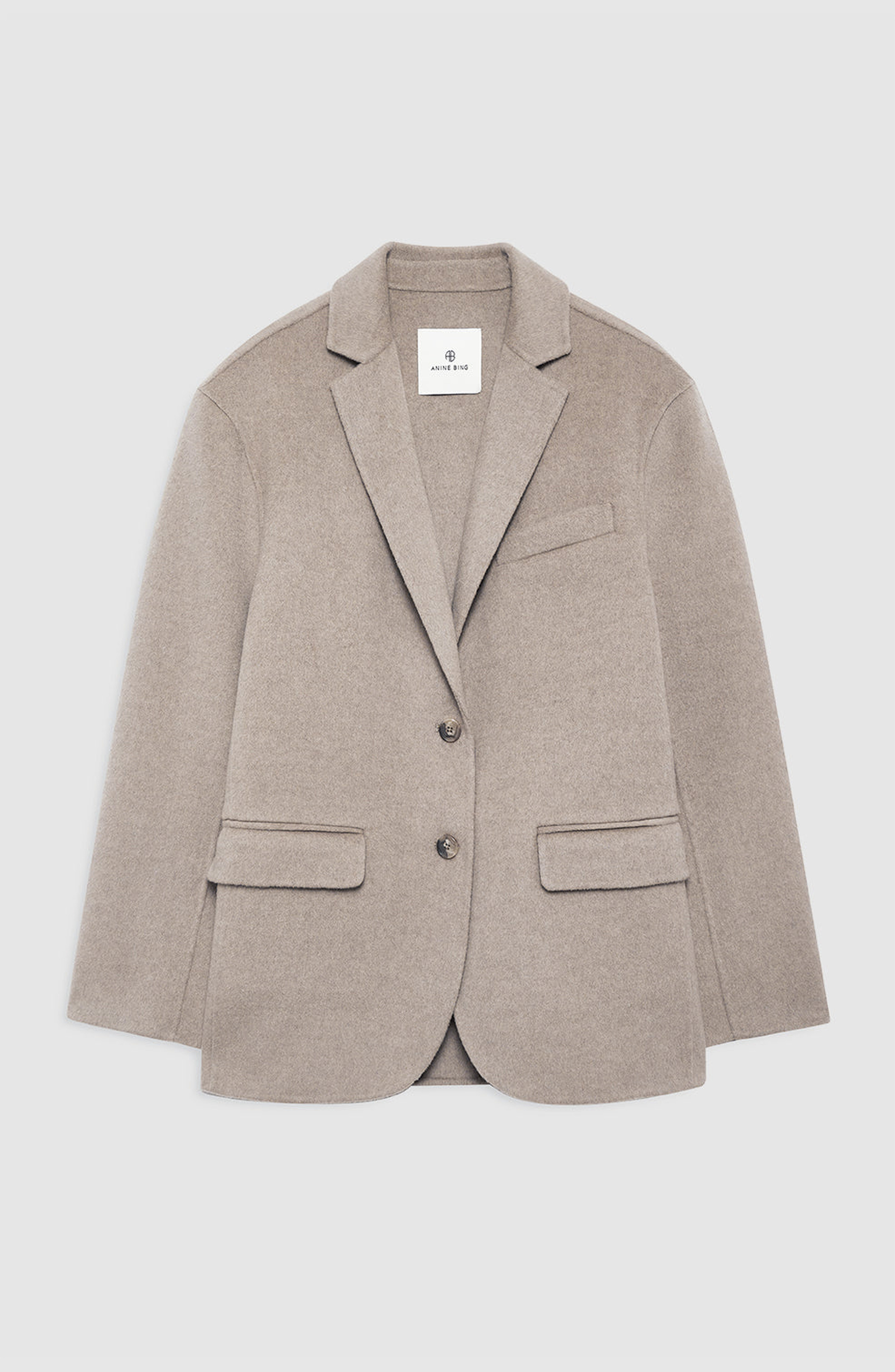 ANINE BING Quinn Cashmere Blend Blazer in Oatmeal Melange at Nordstrom - 4
