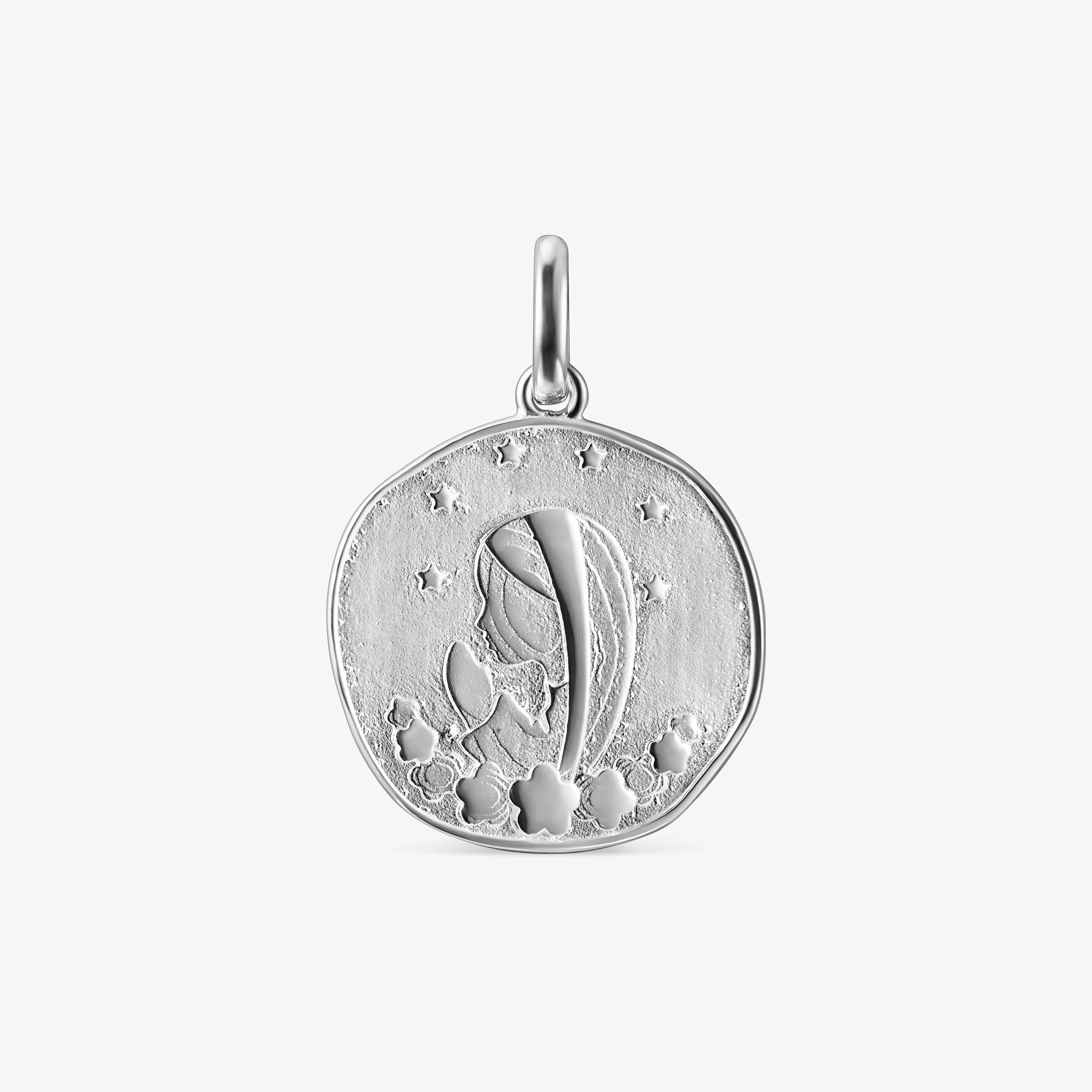 Silver Virgin Mary Devoción Pendant - 1