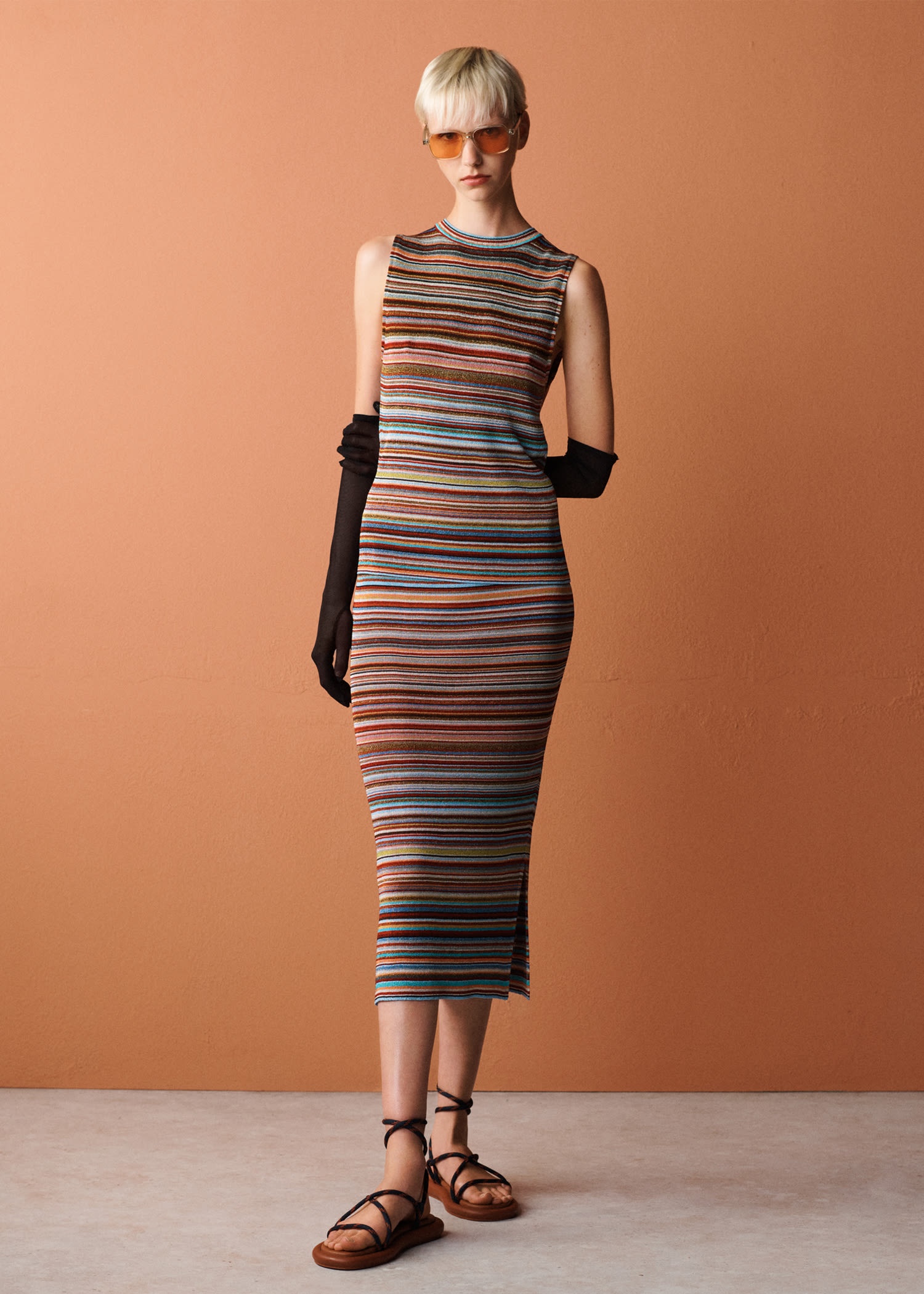 'Signature Stripe' Knitted Midi Skirt - 3