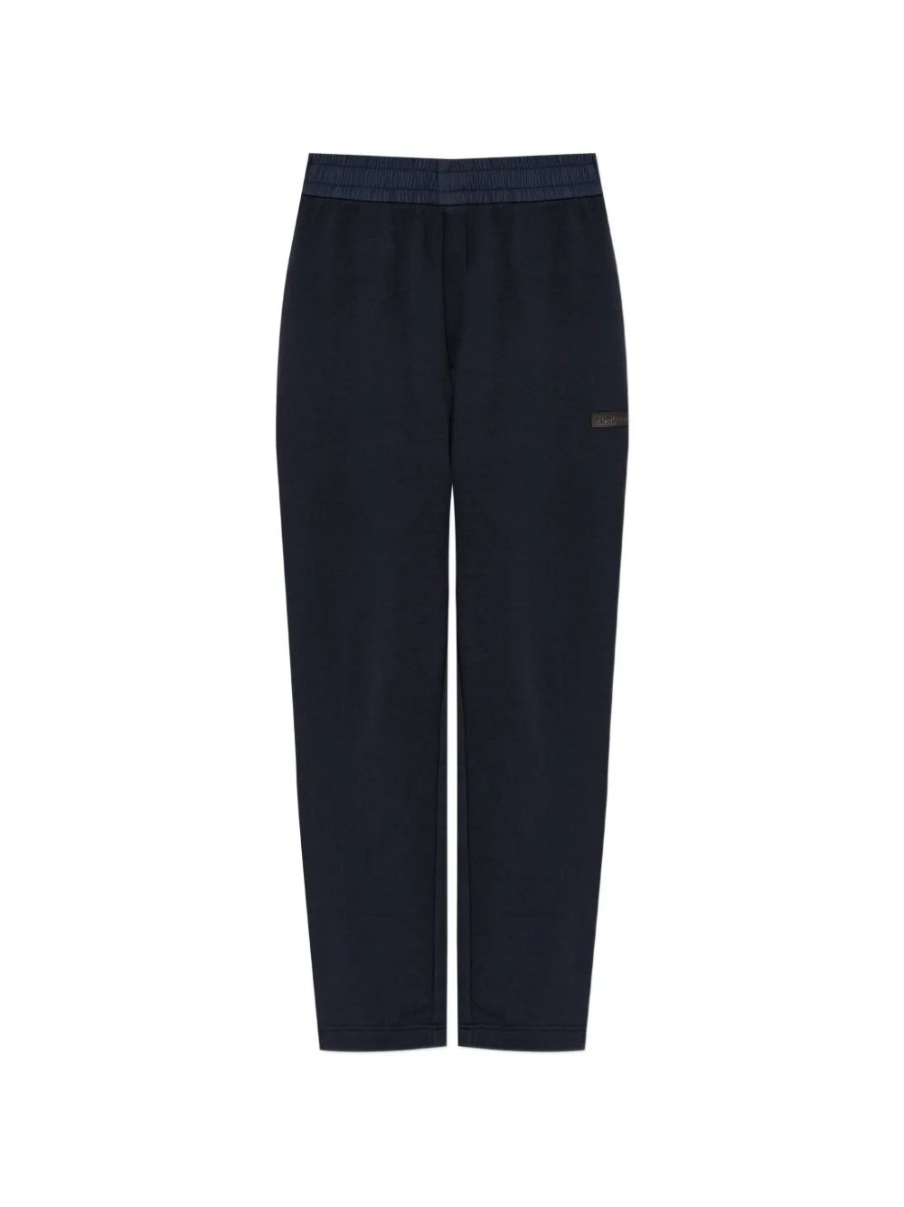 logo-patch cotton track pants - 1