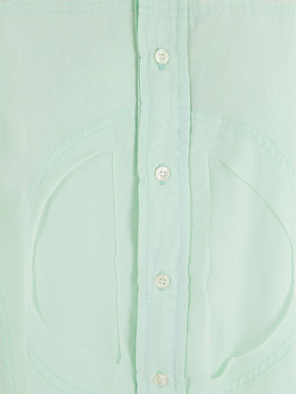 frayed-edge button-down shirt - 3