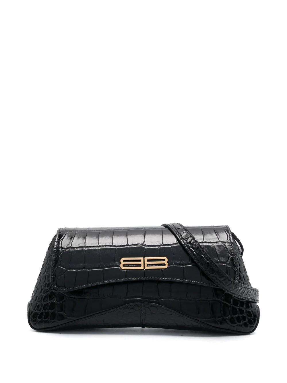 crocodile effect flap bag - 1