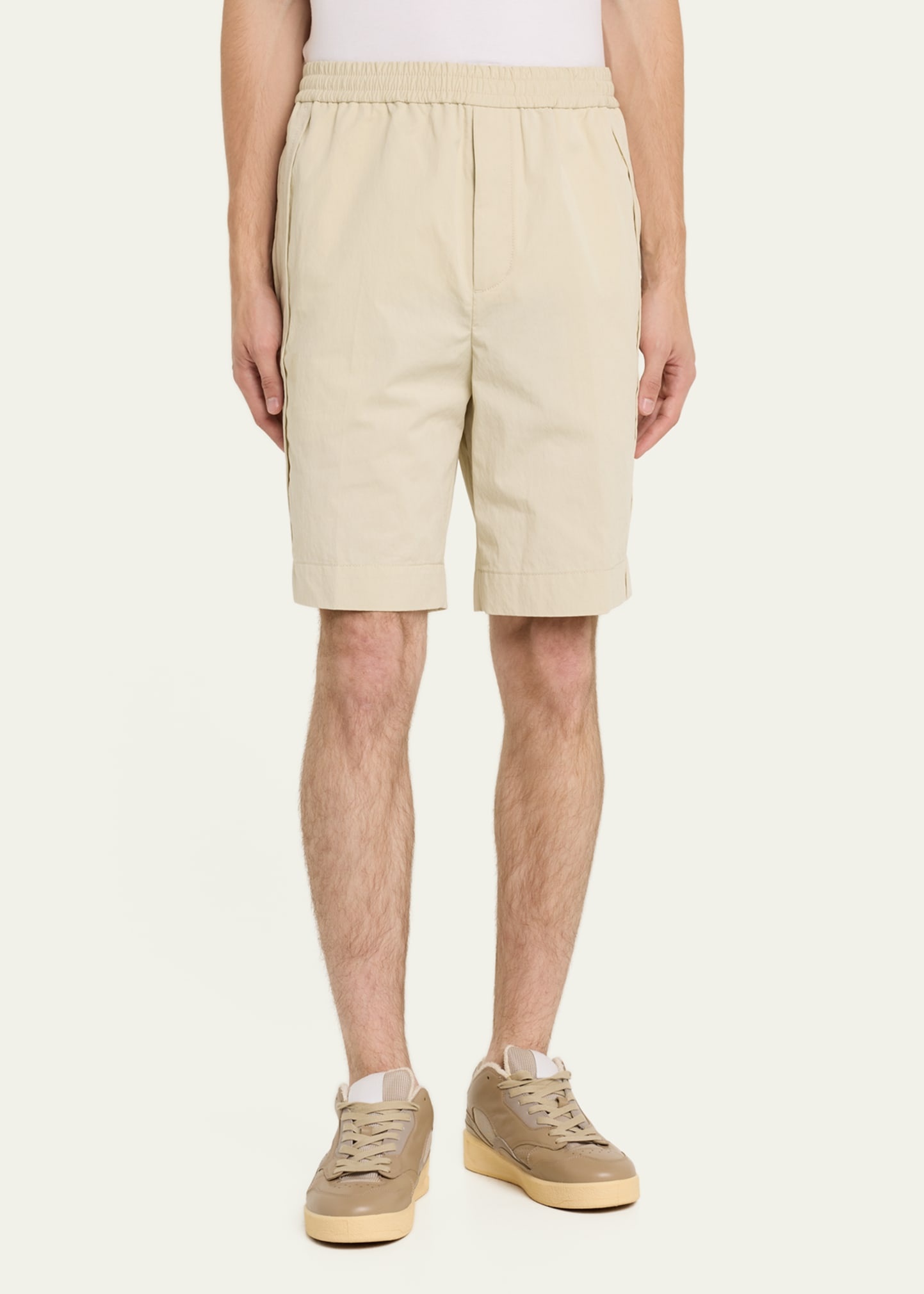 Men's Solid Twill Shorts - 4
