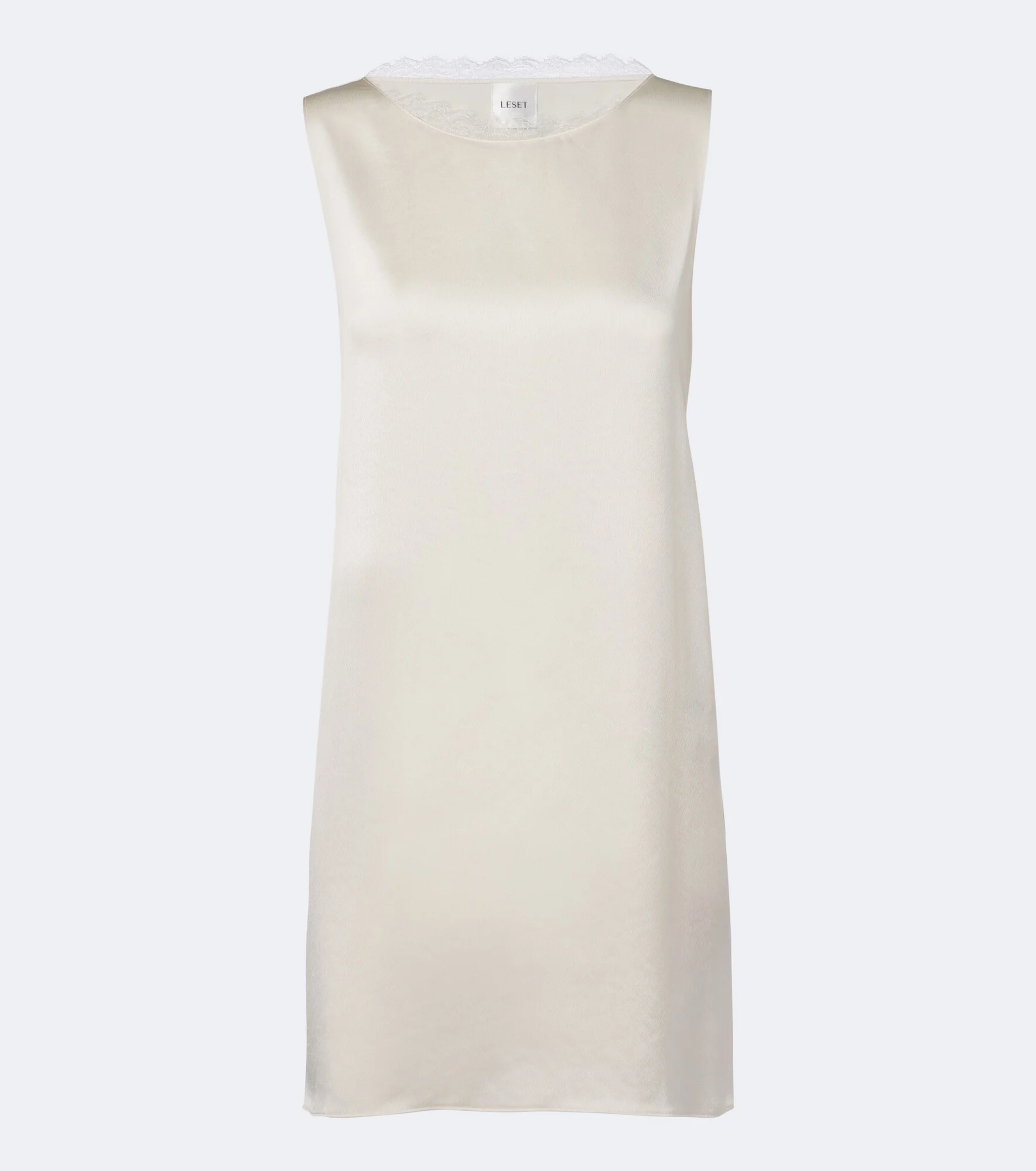 Barb lace-trimmed satin minidress - 1