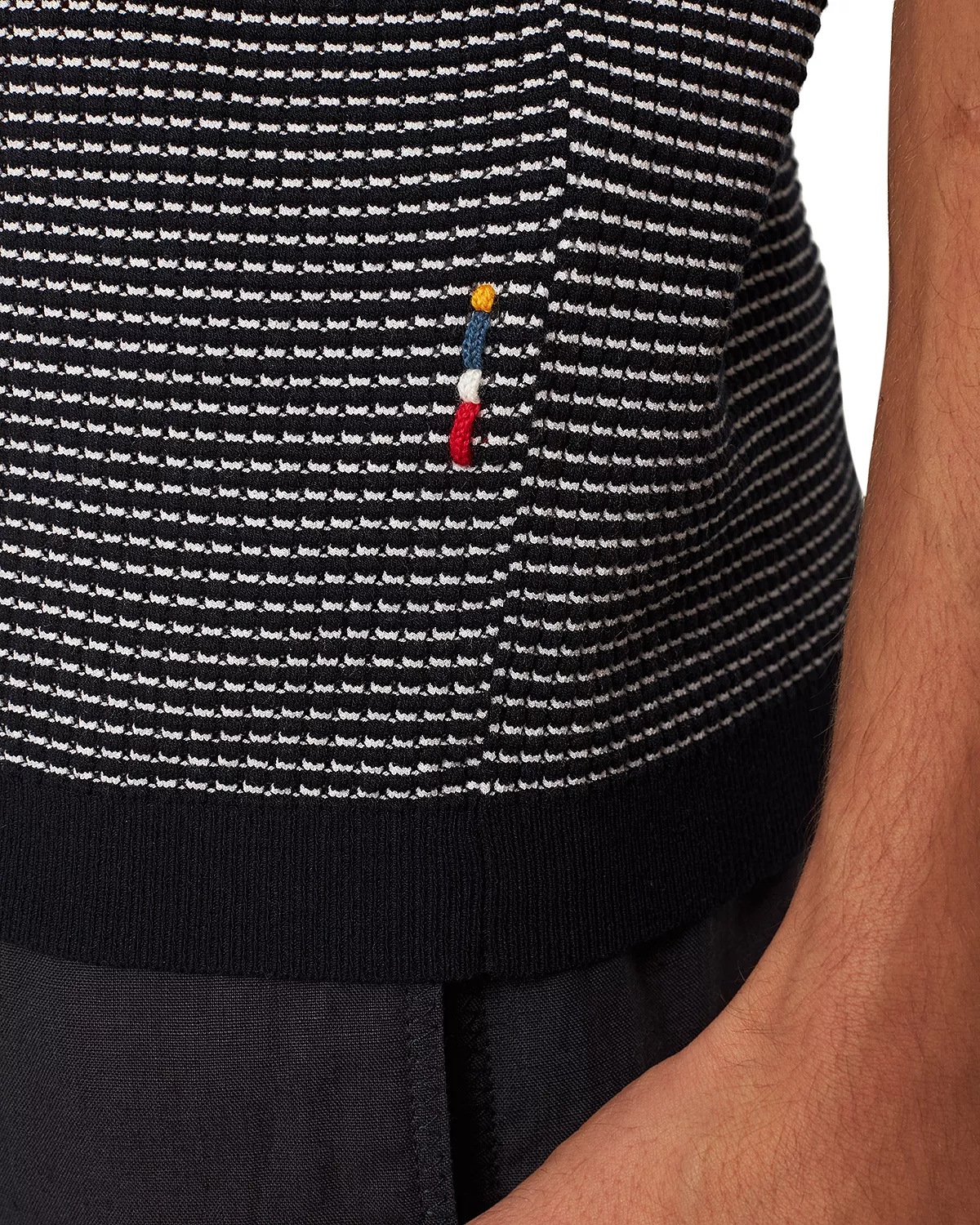 Roddy Two Tone Waffle Knit Mesh Classic Fit Polo Shirt - 3