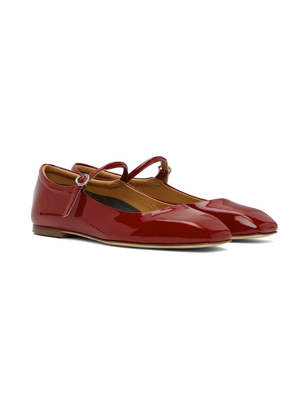 Red Uma Ballerina Flats - 4