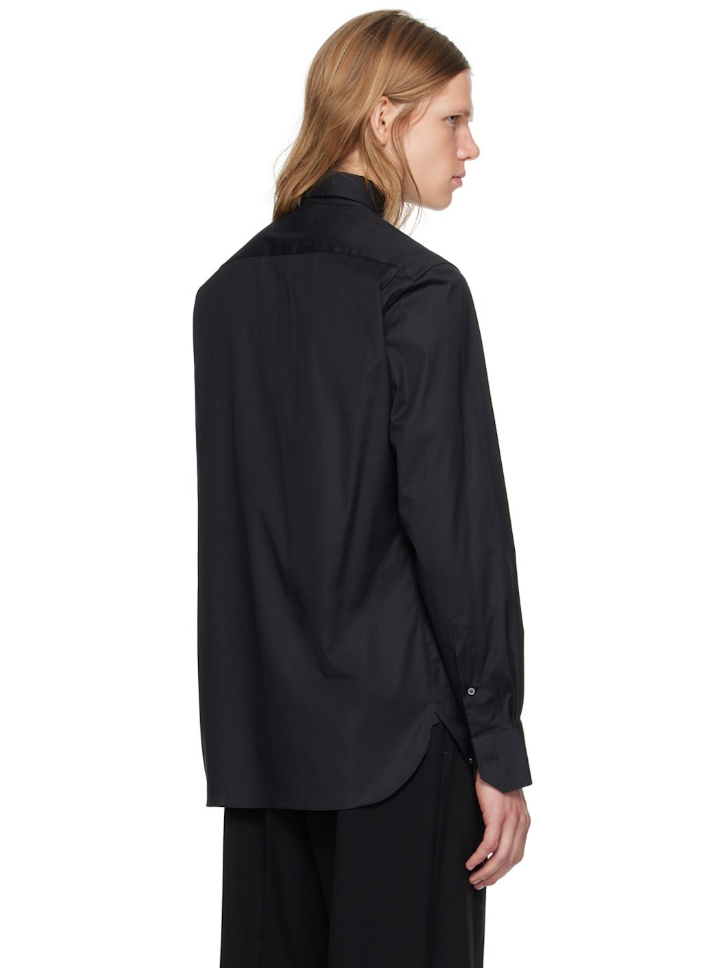 Black Button-Down Shirt - 4