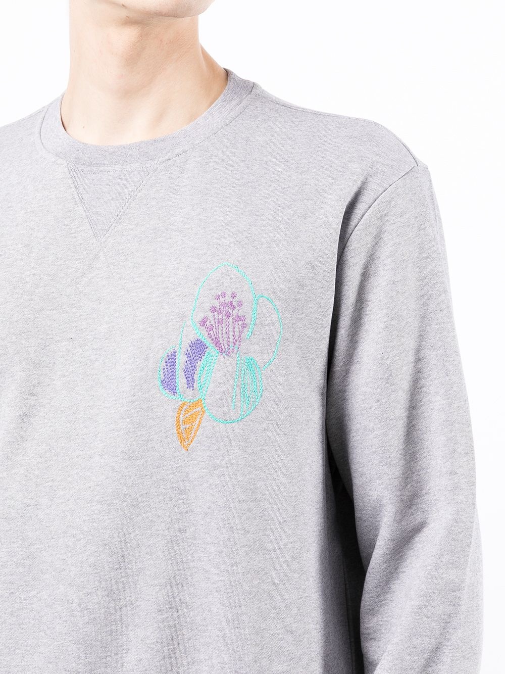 embroidered cotton sweatshirt - 5