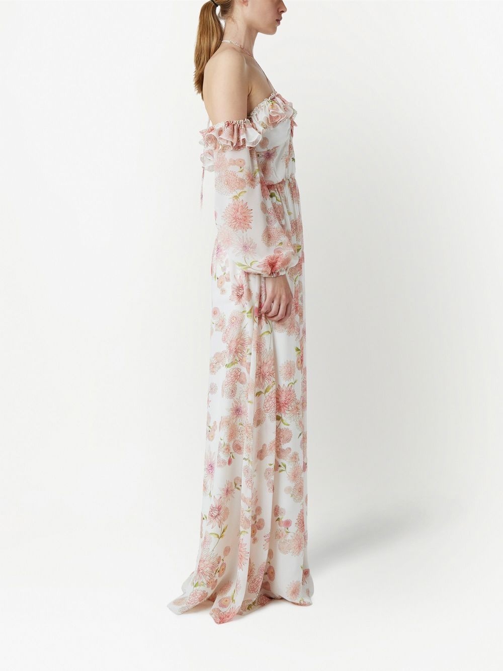 floral-print halterneck dress - 3
