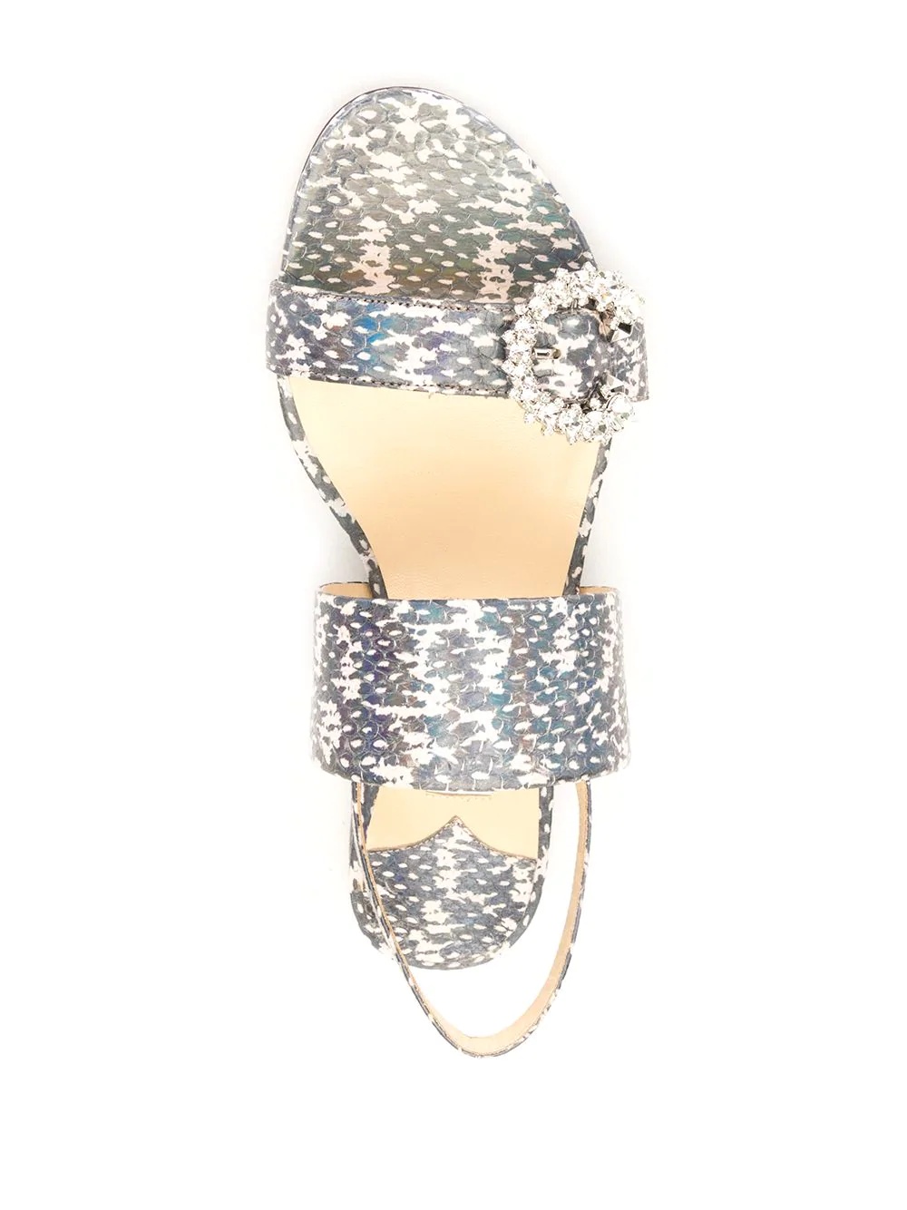 Saphera snakeskin-effect sandals - 4