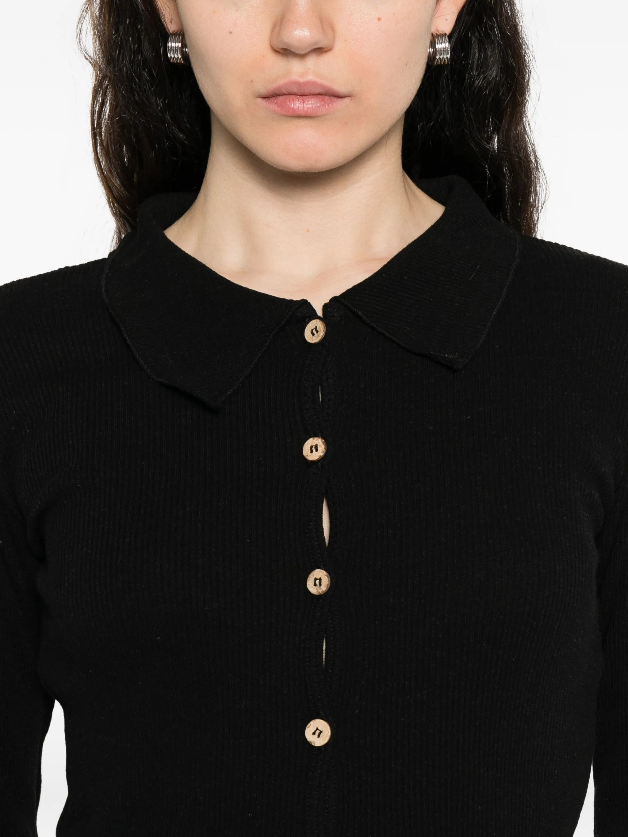 Baserange Button-front Ribbed Cardigan - 3