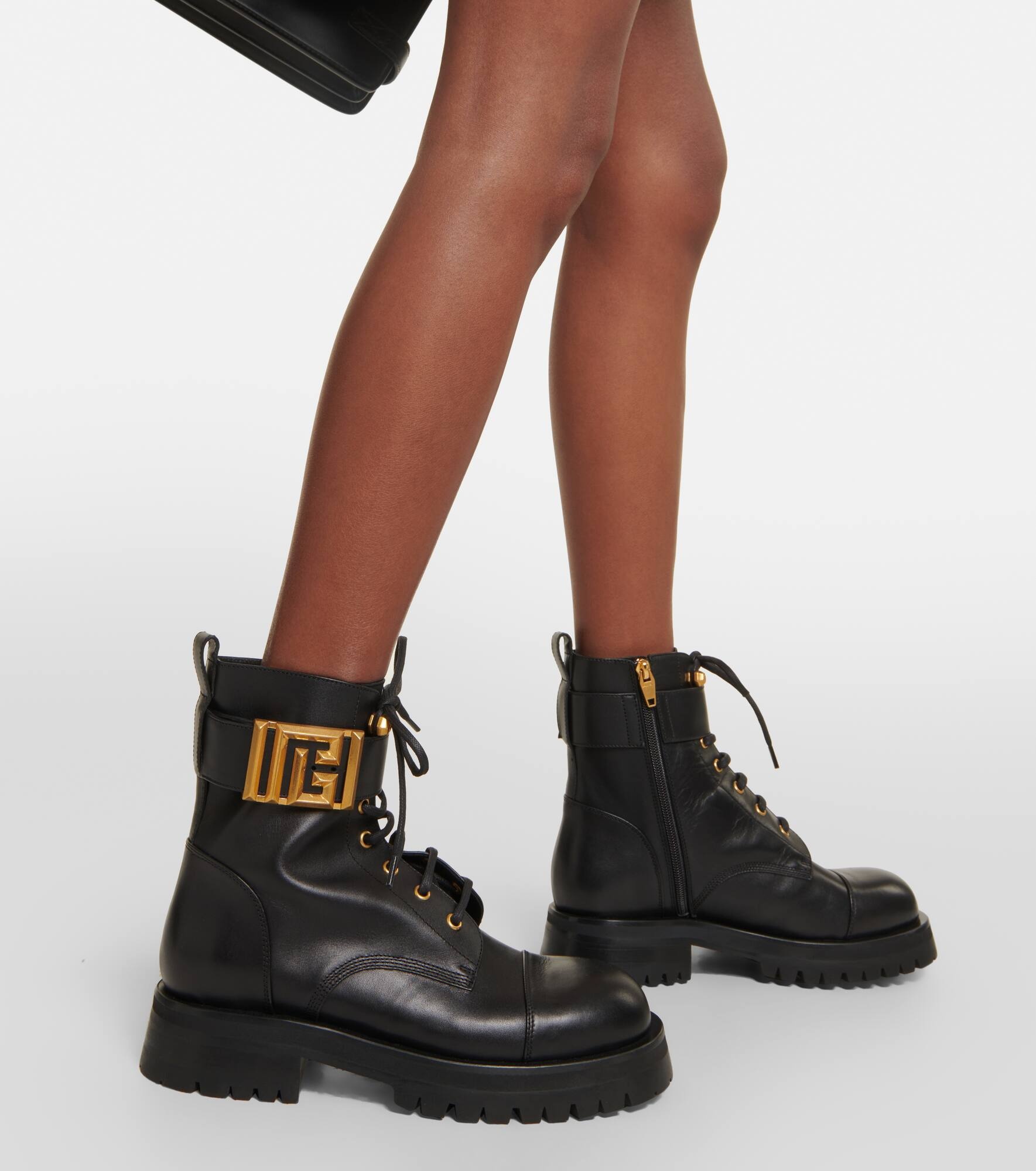 Romy leather lace-up boots - 3