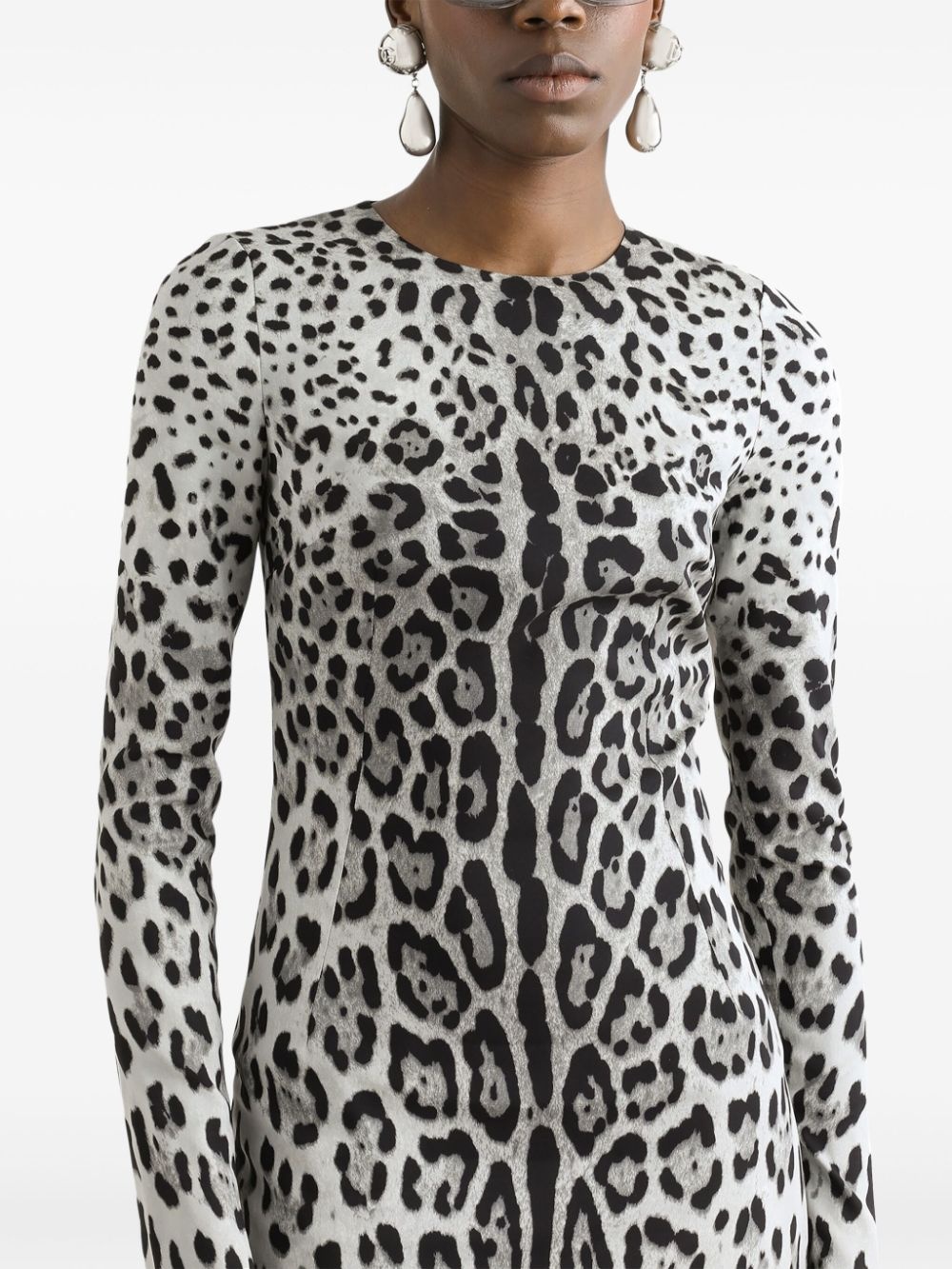 leopard-print dress - 4