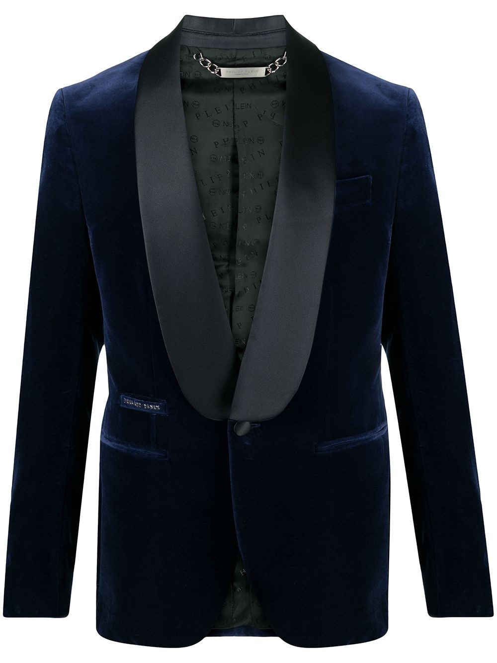 Elegant velvet-effect blazer - 1