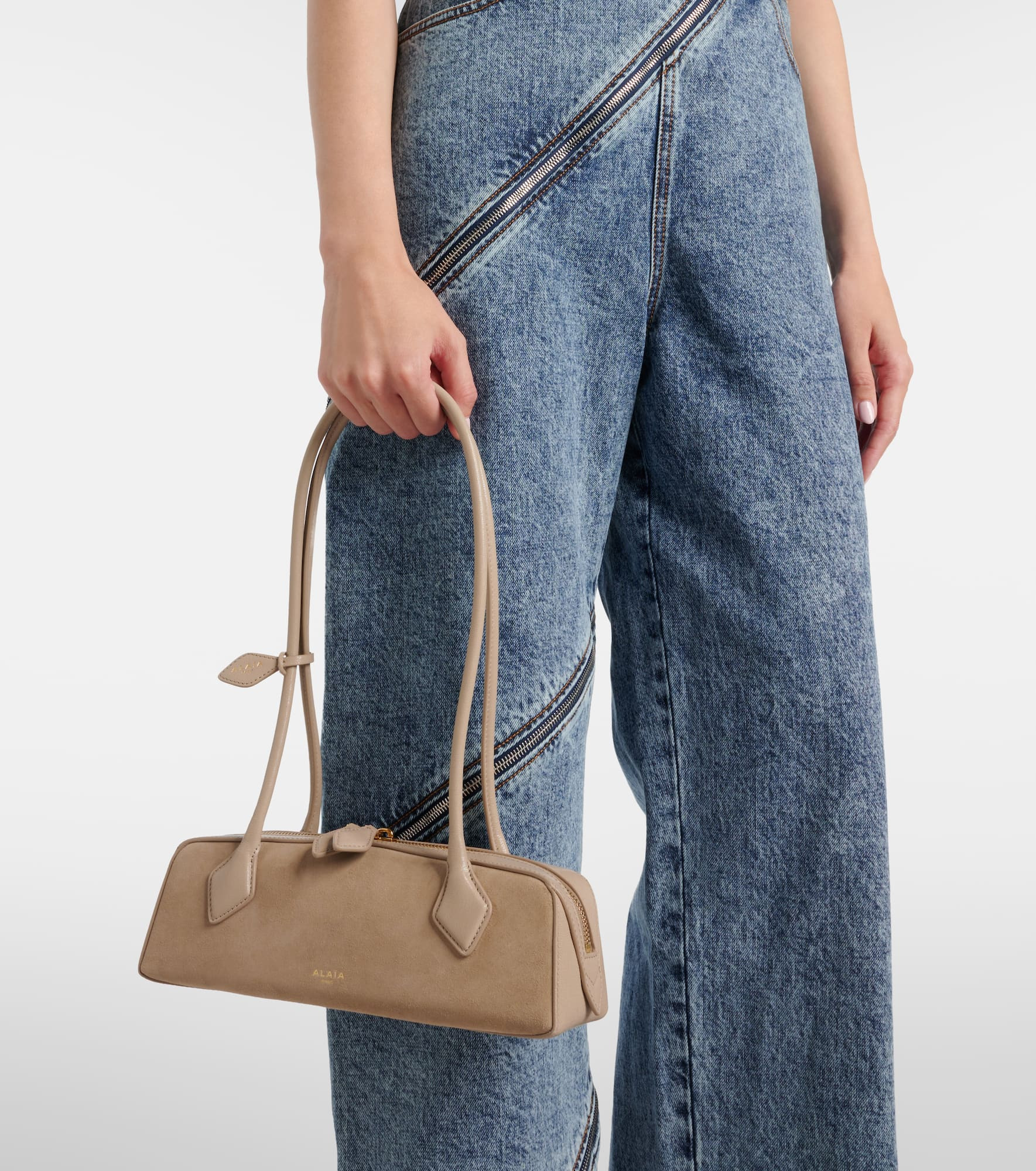 Le Teckel Small suede shoulder bag - 5
