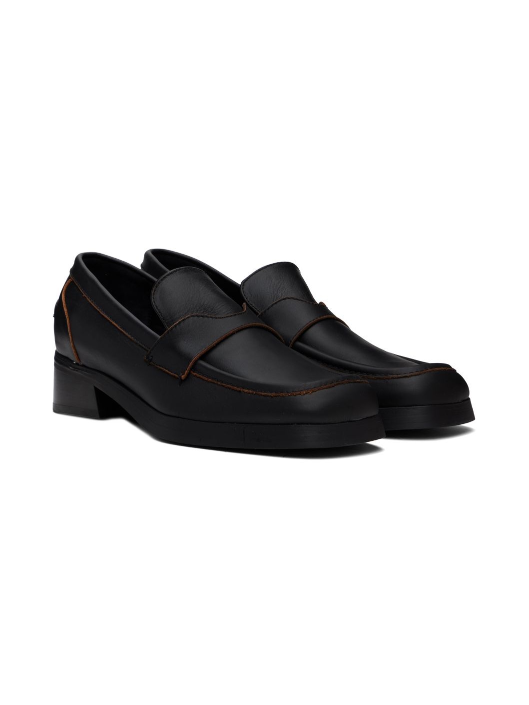 【関税込み】Eckhaus Latta ブラック Latta ローファー Black Latta Loafers by Eckhaus Latta on Sale