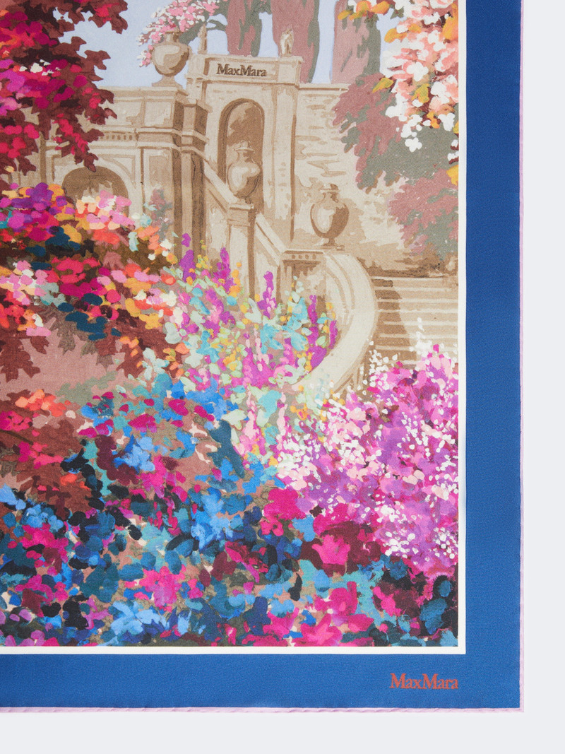 Max Mara Printed silk foulard - MIDNIGHTBLUE outlook