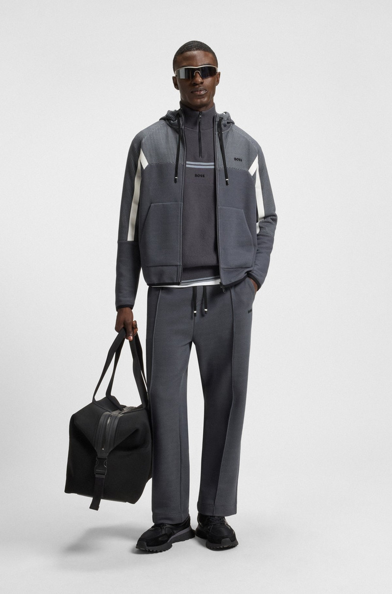 BOSS RELAXED-FIT TRACKSUIT BOTTOMS IN QUILTED JACQUARD outlook