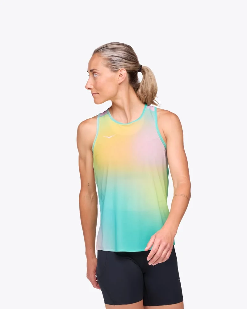 Women's Airolite Run Tank Top in Run Print - 1