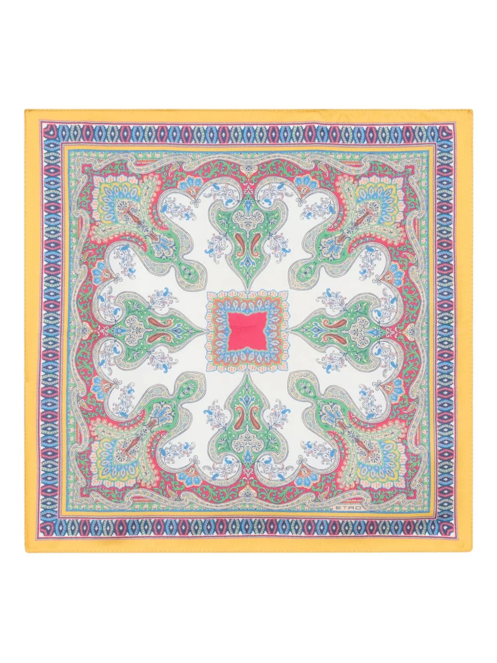 floral paisley silk pocket square - 1