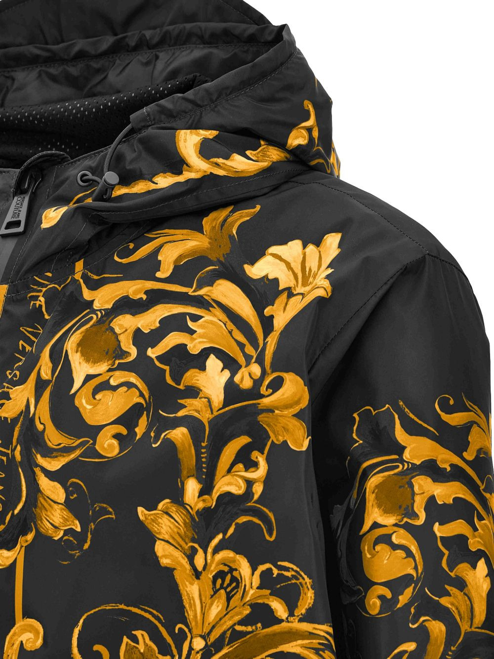 baroque-print hooded jacket - 3