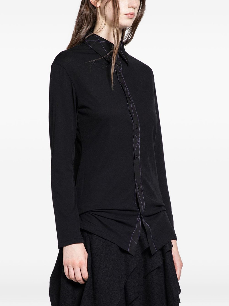 Yohji Yamamoto stitched-detail shirt outlook