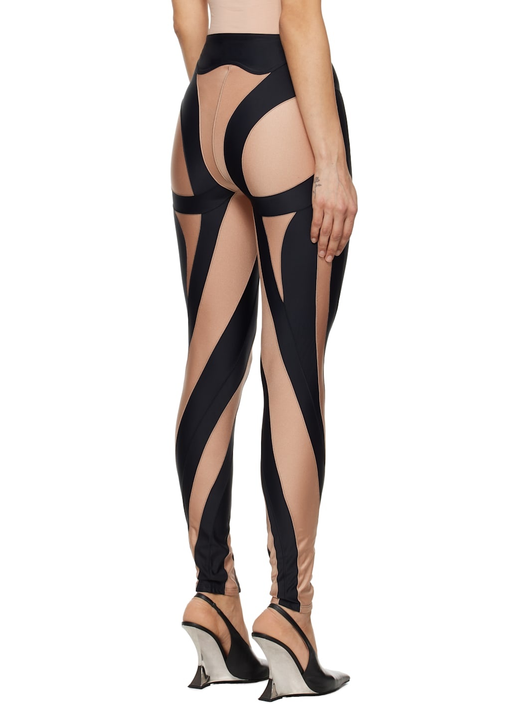 Black & Tan Spiral Leggings - 3