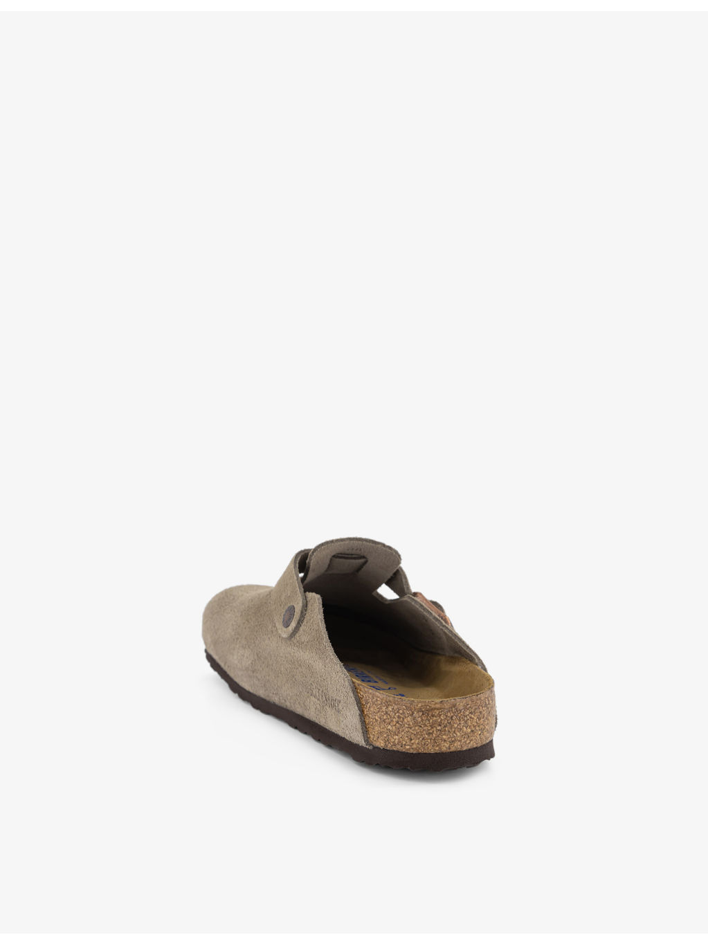 Boston logo-embossed suede-leather clogs - 4