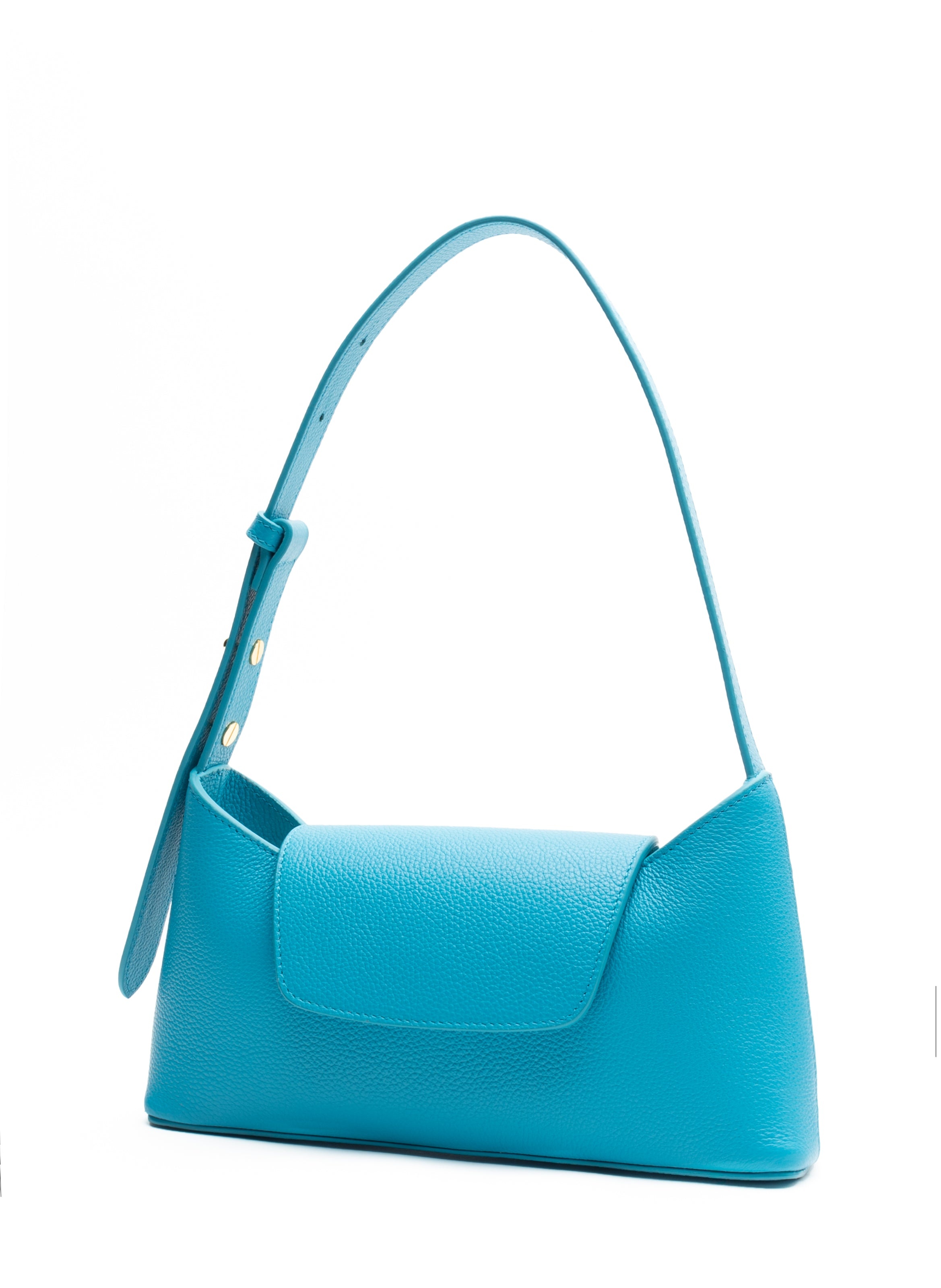 Envelope Pebbled Leather Blue 2