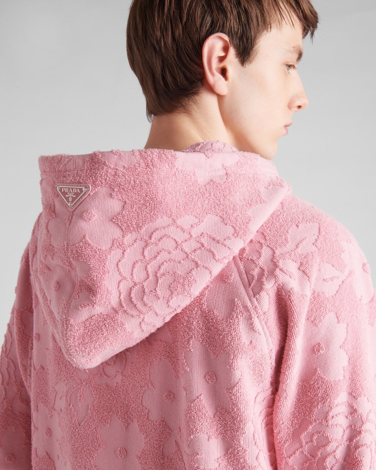 Jacquard terrycloth hoodie - 3