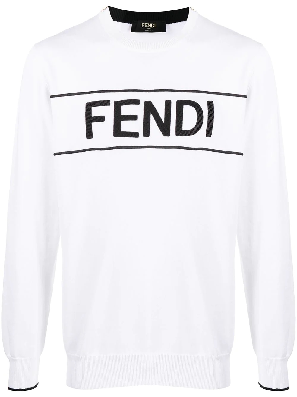 embroidered-logo crew-neck jumper - 1