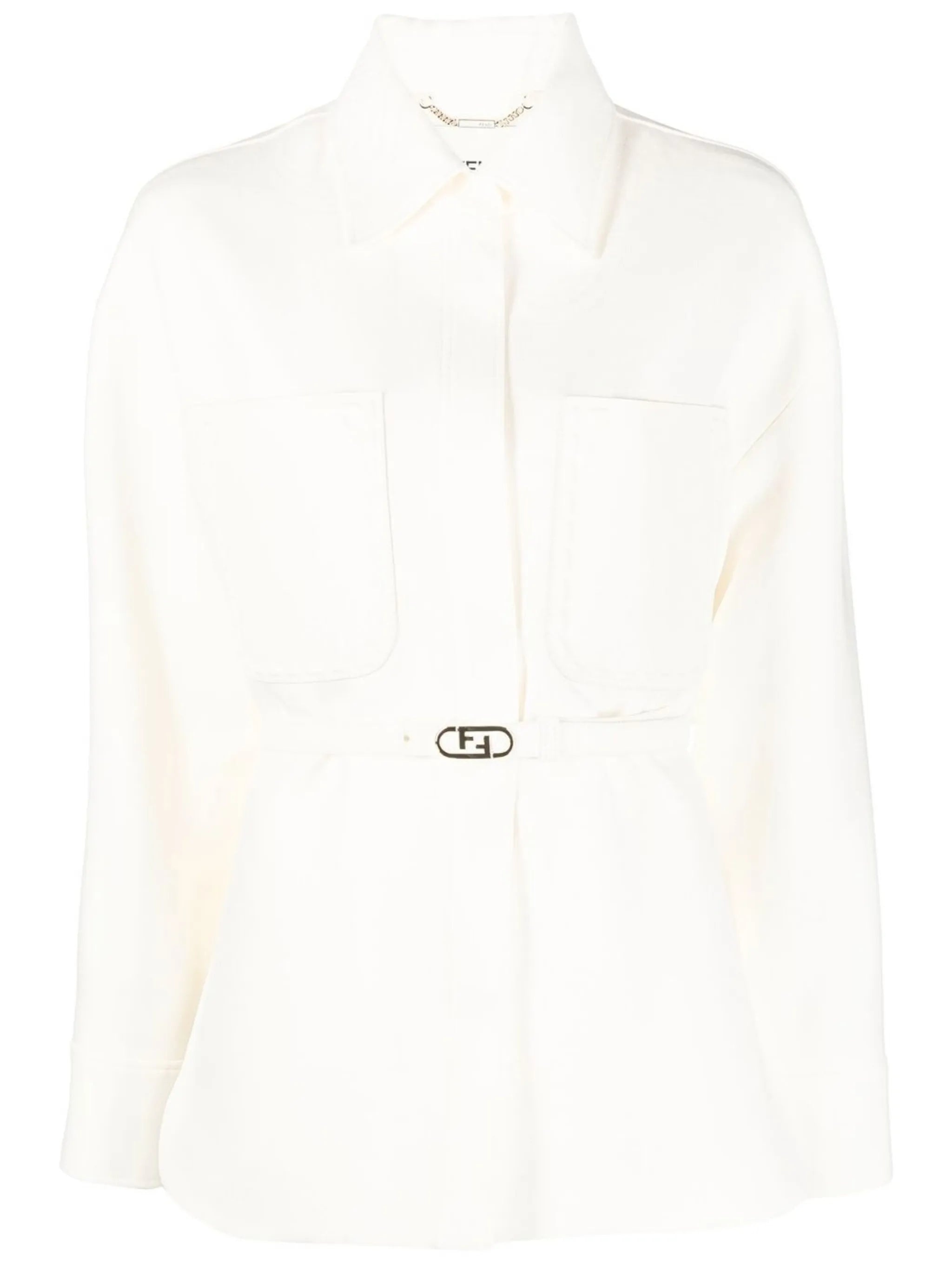 Logo-buckle Fitted Jacket - 1