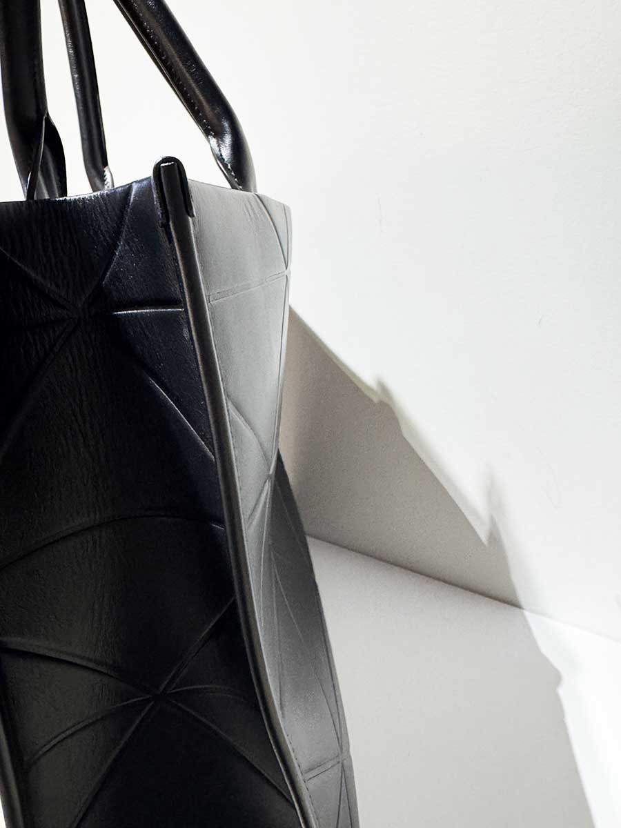 Large Leather Prada Symbole Bag with Topstitching in Black - 10