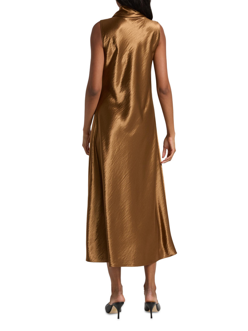 Women's Lorenza Scarf-Detail Bias-Cut Satin Maxi Dress - Ginger 5