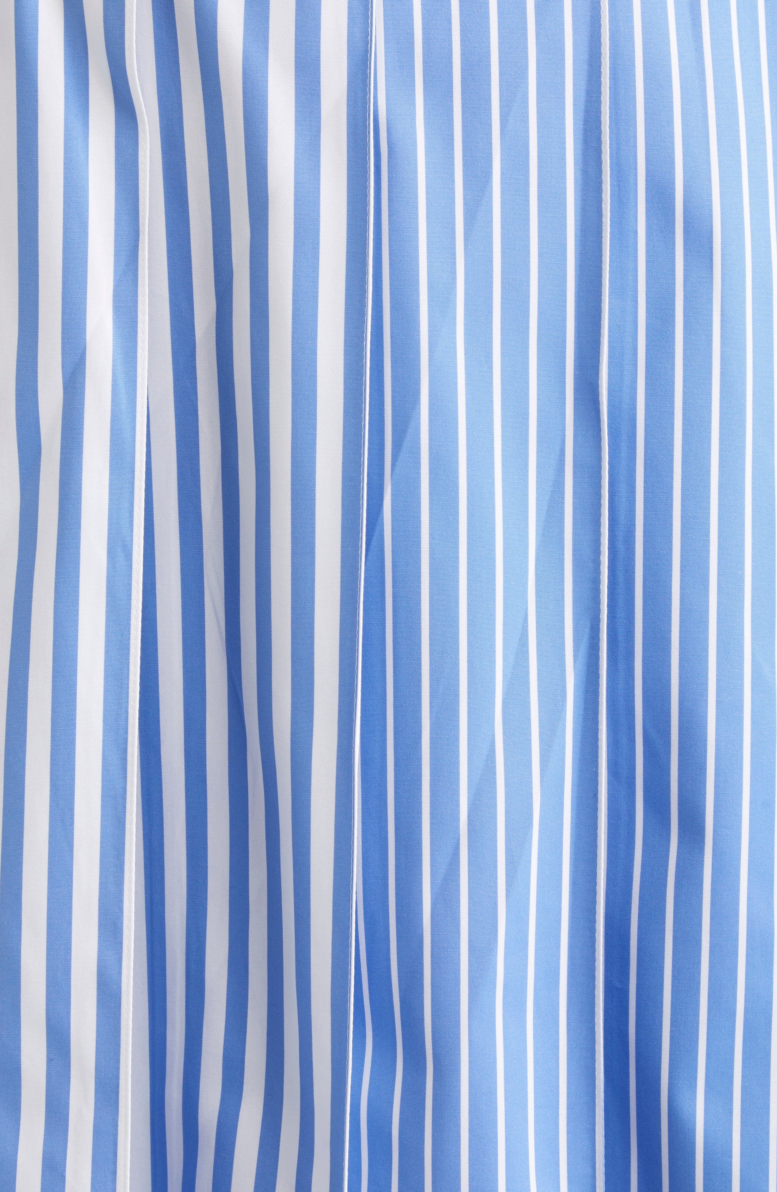 Thom Browne Awning Stripe Pleated Cotton Poplin Skirt in Medium Blue at Nordstrom - 7