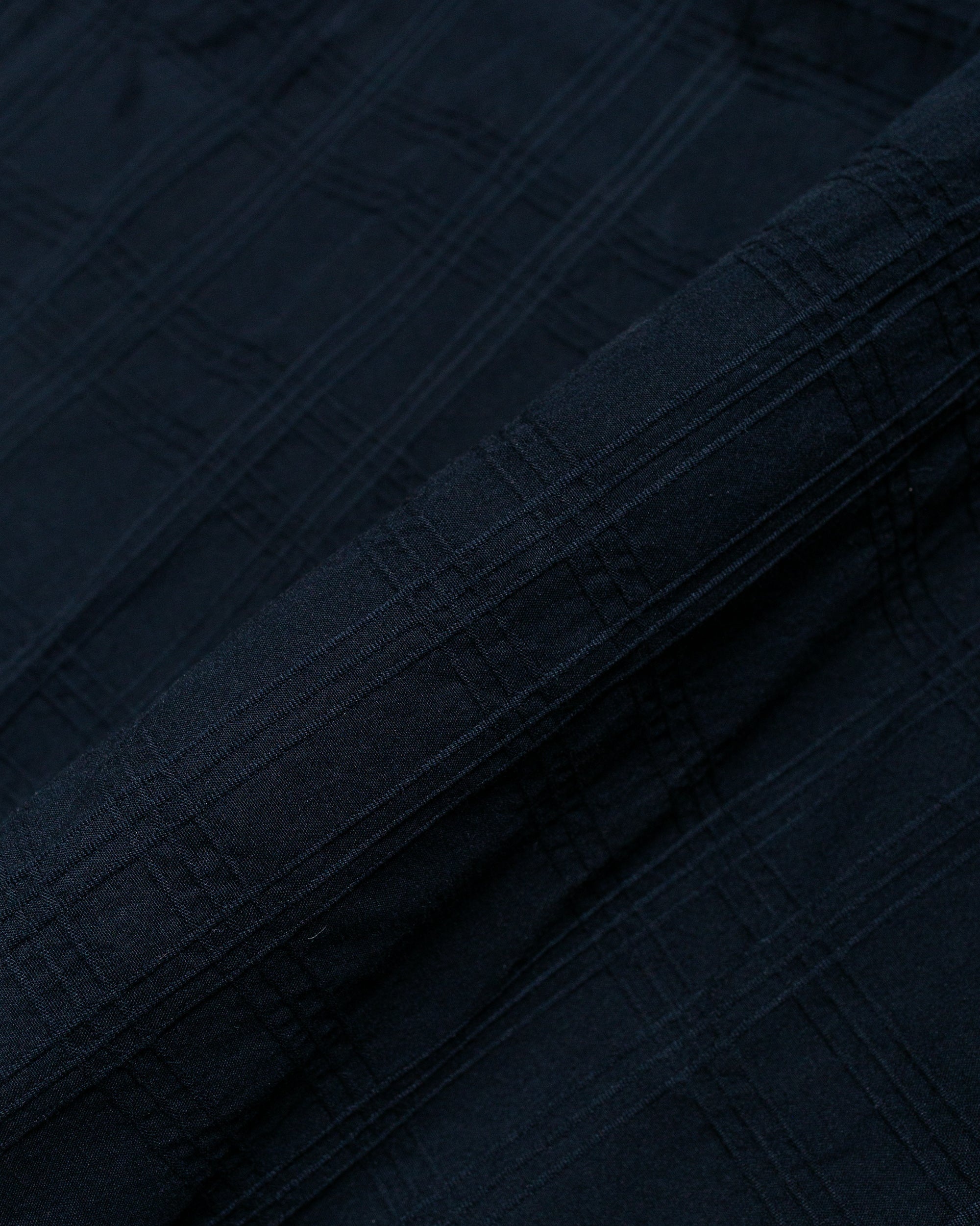 Carsten Relaxed Dobby Check Shirt Dark Navy - 5
