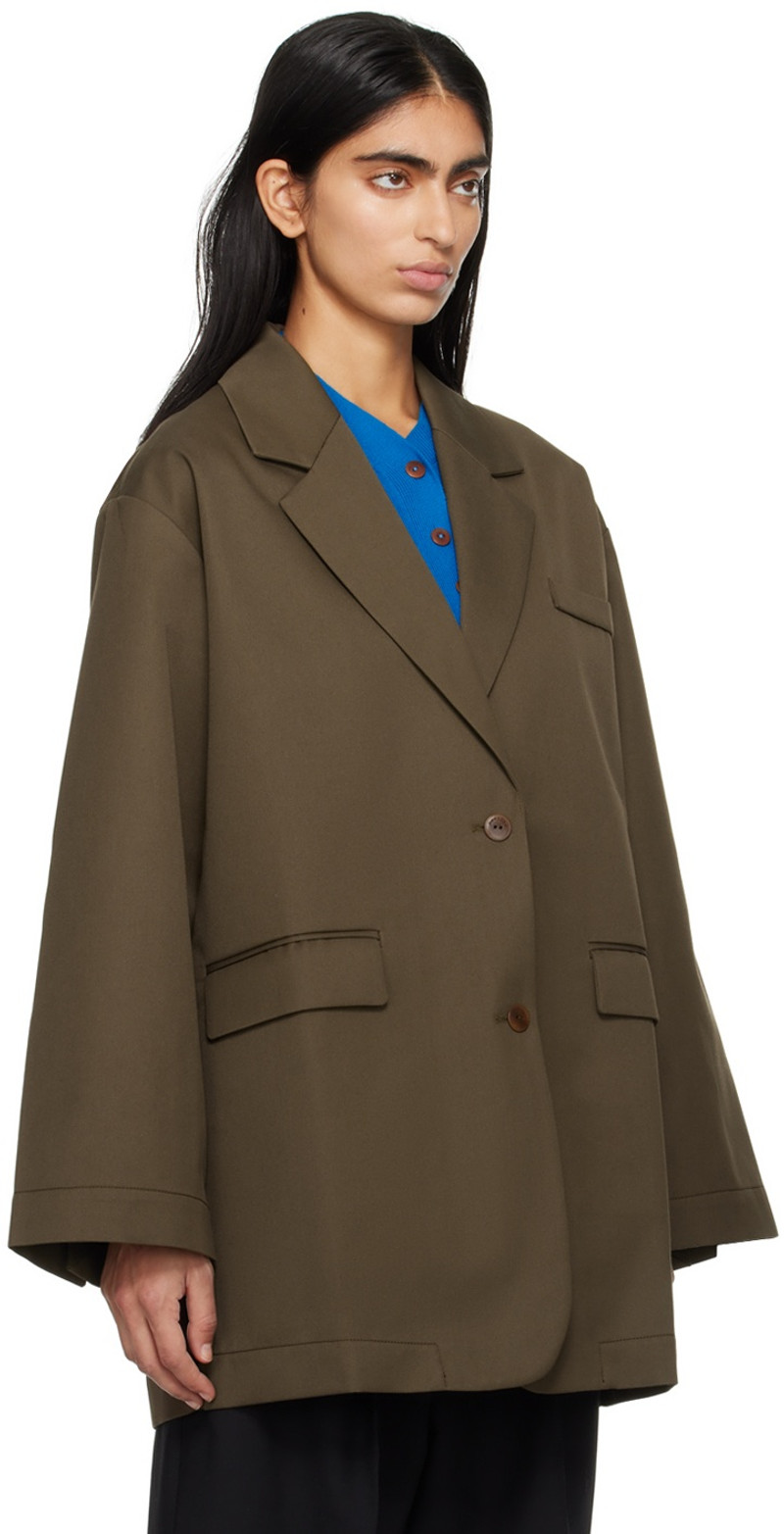 CORDERA Khaki Oversized Blazer outlook