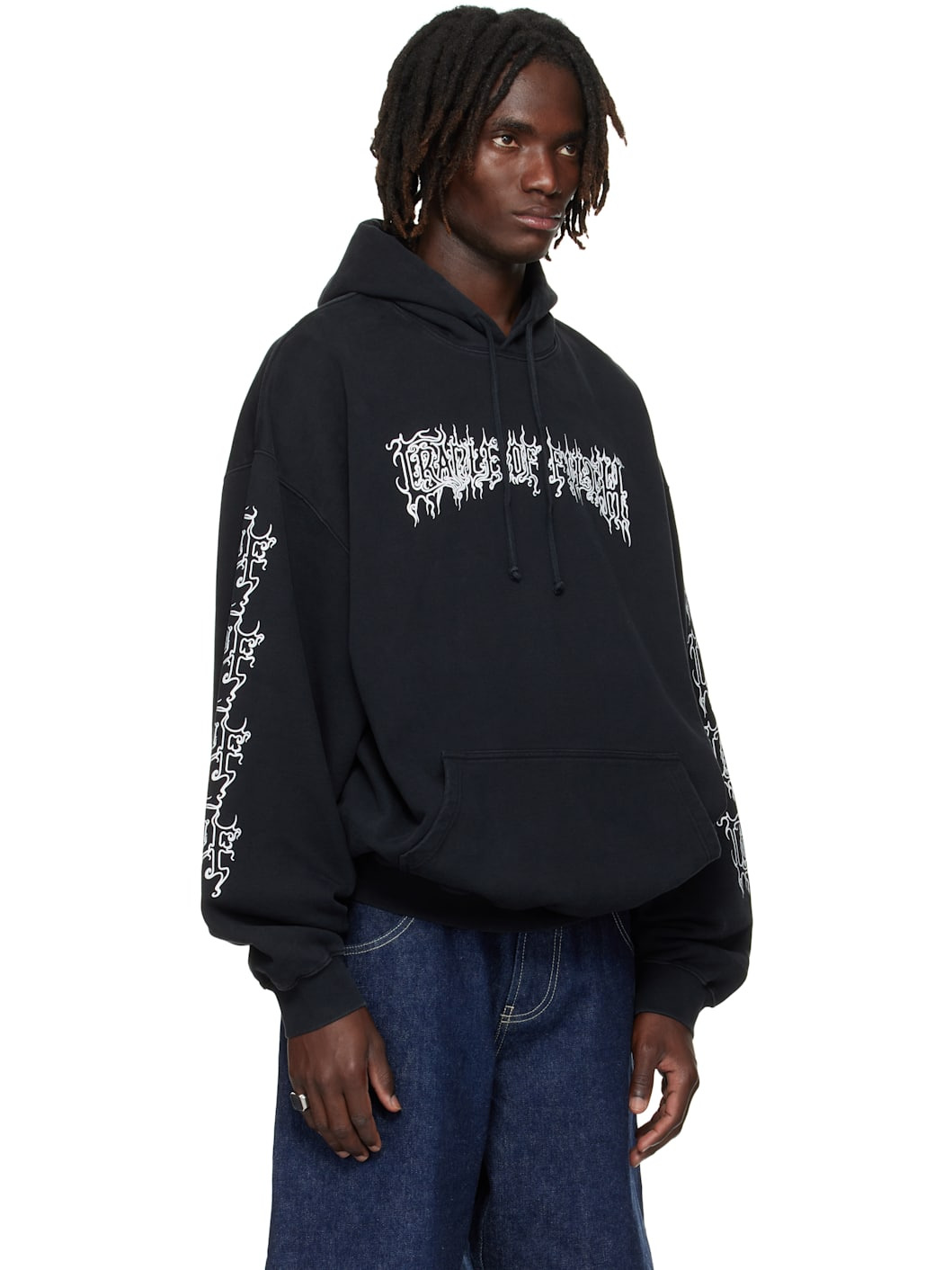 Black Cradle of Filth Logo Oversized Hoodie - 2