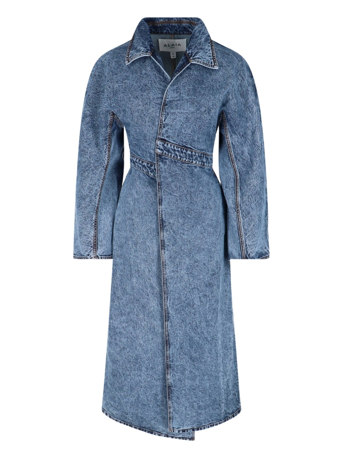 DENIM TRENCH COAT - 1