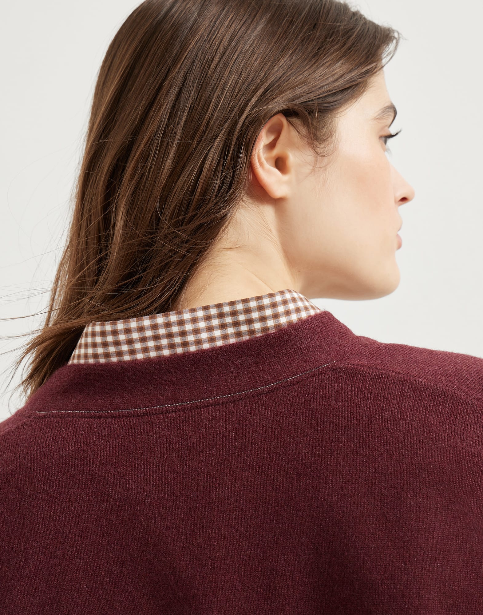 Cashmere cardigan with monili - 3