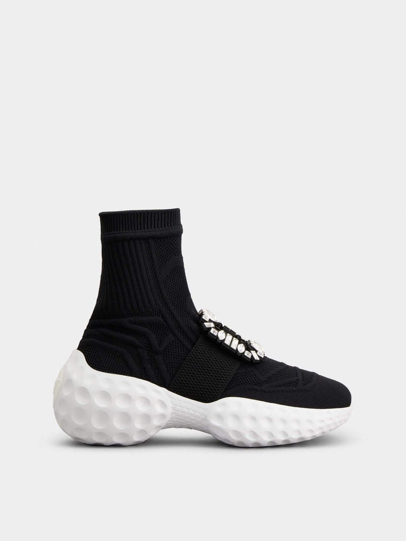 Viv' Run Light Socks Strass Buckle Ankle Boots in Fabric 1