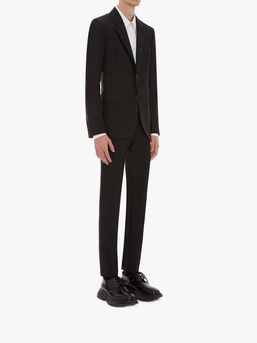 Men's Wool Mohair Jacket in Black - 3