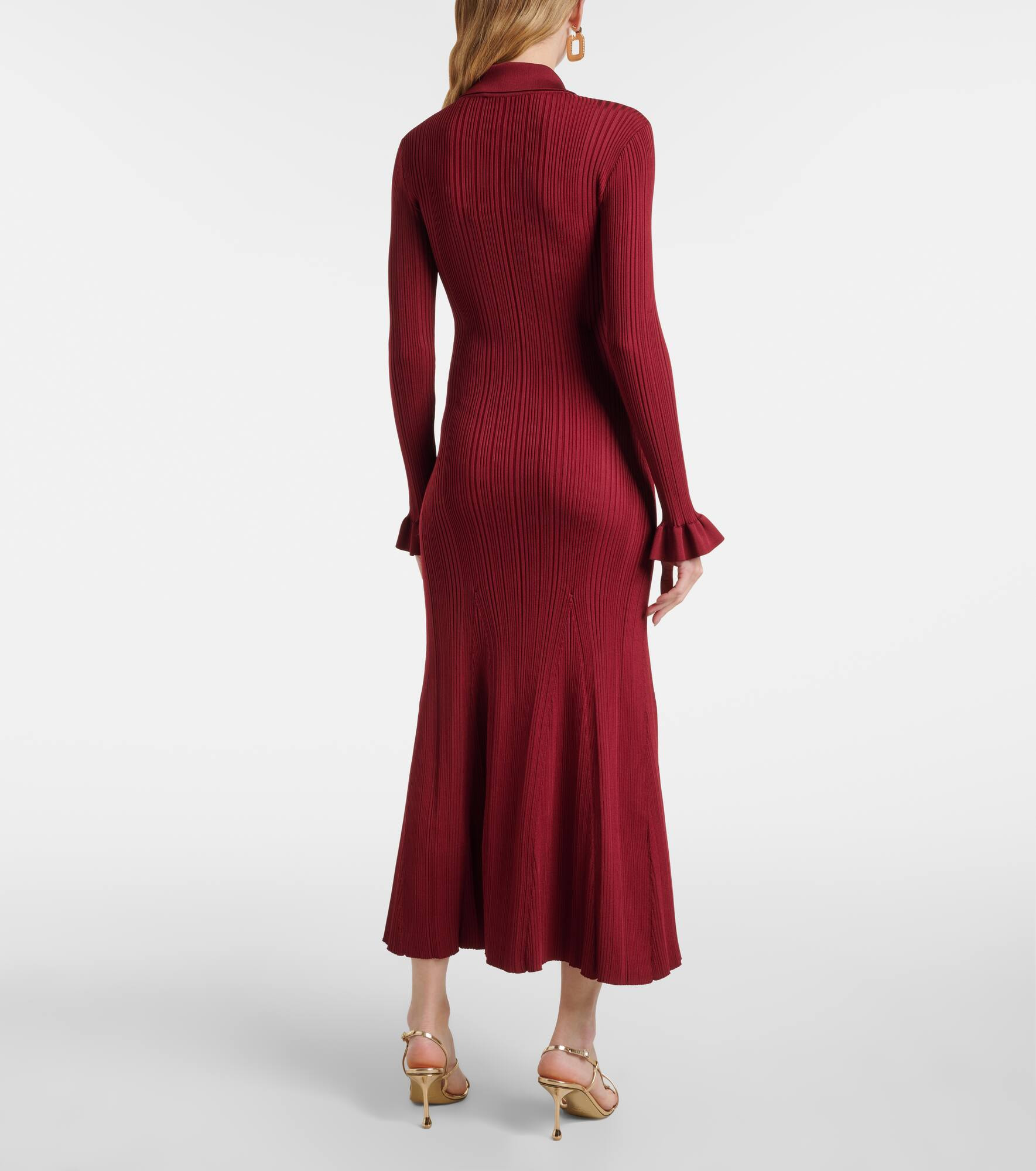 Ribbed-knit midi dress - 3