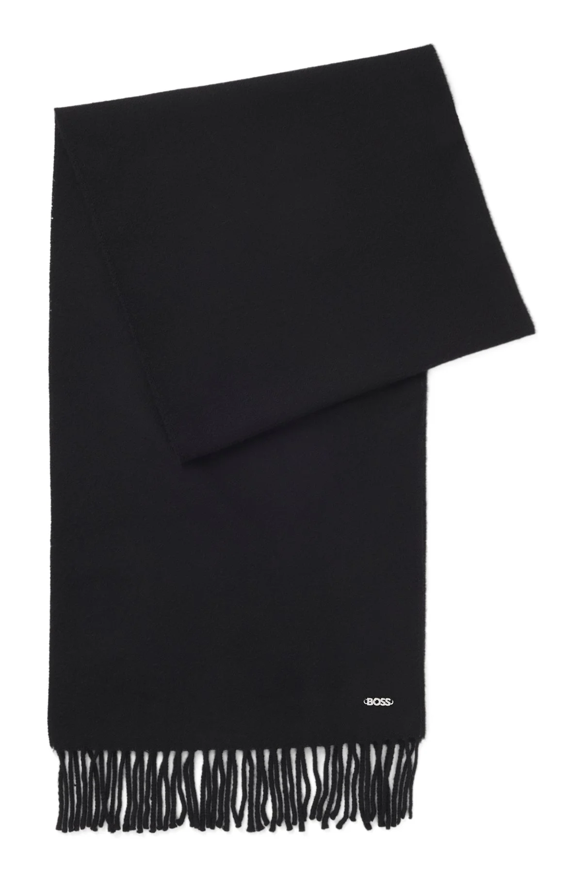 WOOL SCARF WITH LOGO RIVET - 1