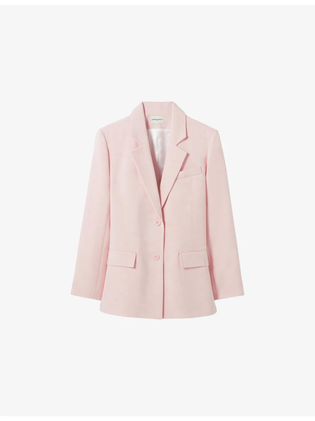 Tailored Single-Breasted Woven Blazer - 1